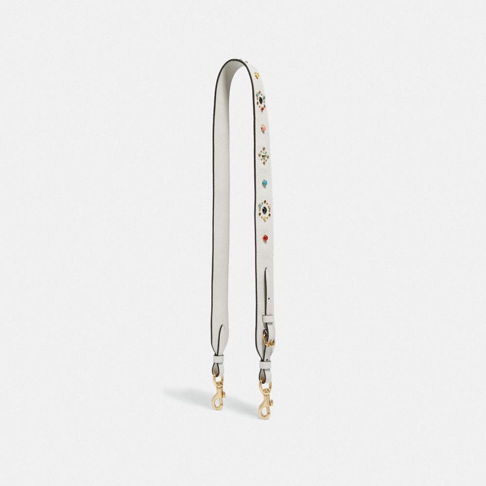 COACH 55380 Strap With Rivets CHALK/GOLD