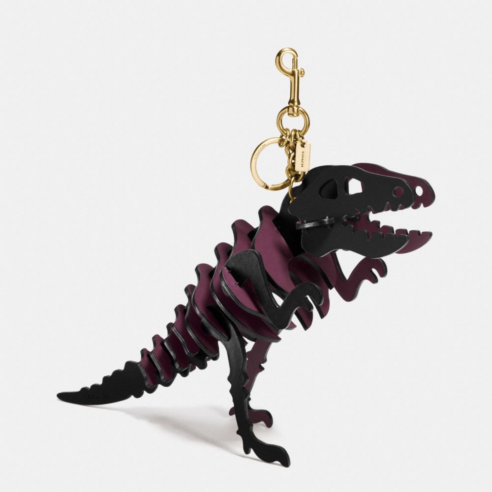 COACH 55426 - LARGE REXY BAG CHARM GD/BLACK/OXBLOOD