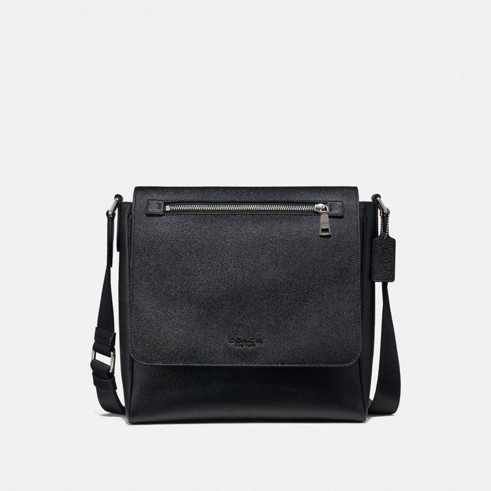 KENNEDY MAP BAG - BLACK/SILVER - COACH 55547