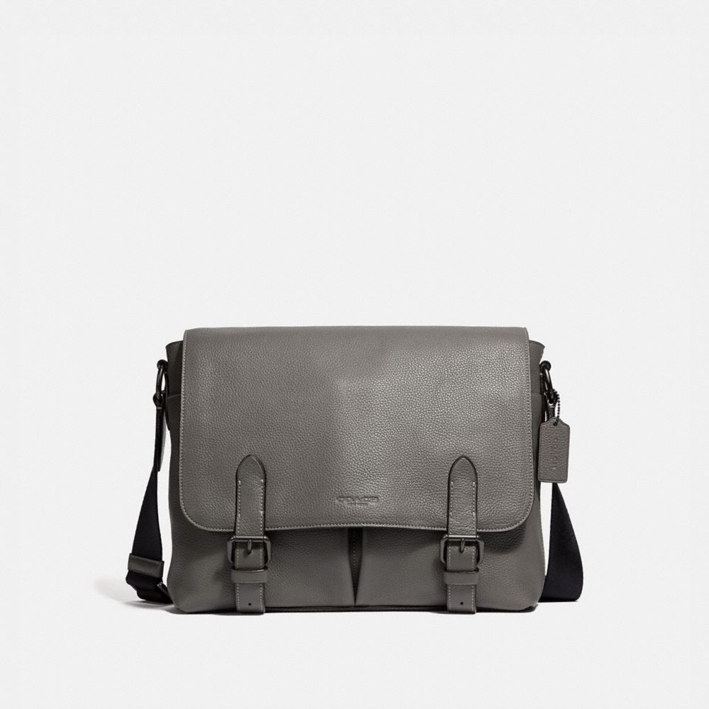 METROPOLITAN SOFT MESSENGER - 55552 - HEATHER GREY/BLACK ANTIQUE NICKEL