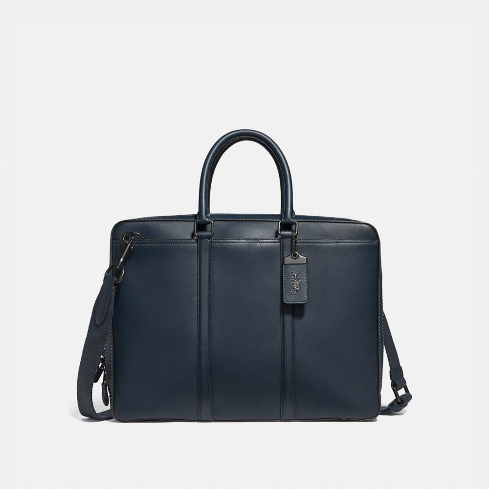 COACH Metropolitan Slim Brief - MIDNIGHT NAVY/BLACK COPPER - 55565