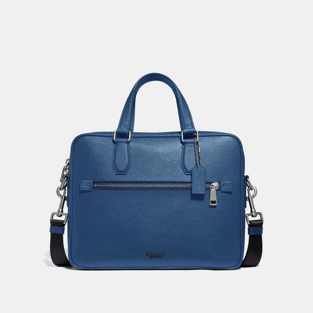 COACH 55567 Kennedy Brief TRUE BLUE/SILVER