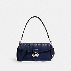 COACH GEORGIE SHOULDER BAG WITH LINEAR QUILTING - SV/COBALT - 5567