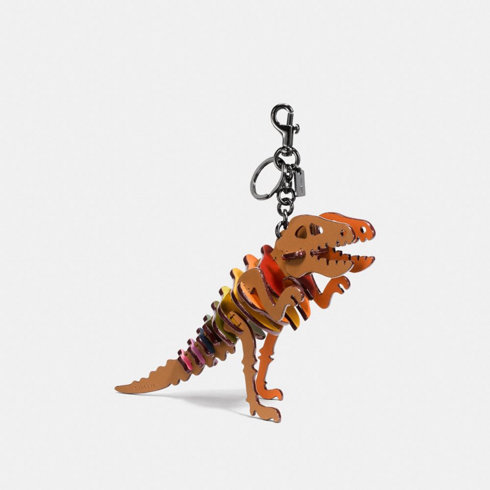 COACH 56155 - MEDIUM REXY BAG CHARM SADDLE/RAINBOW