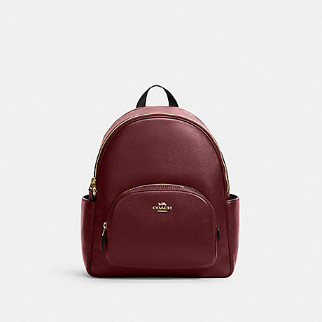 COACH 5666 Court Backpack Gold/Black-Cherry