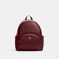 COACH 5666 Court Backpack GOLD/BLACK CHERRY
