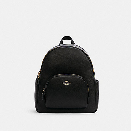 COACH Court Backpack - GOLD/BLACK - 5666
