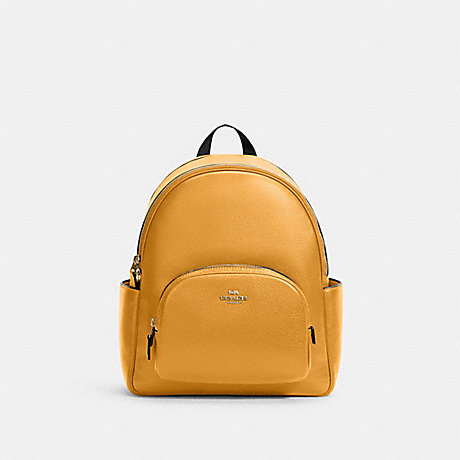 COACH 5666 Court Backpack Gold/Mustard Yellow