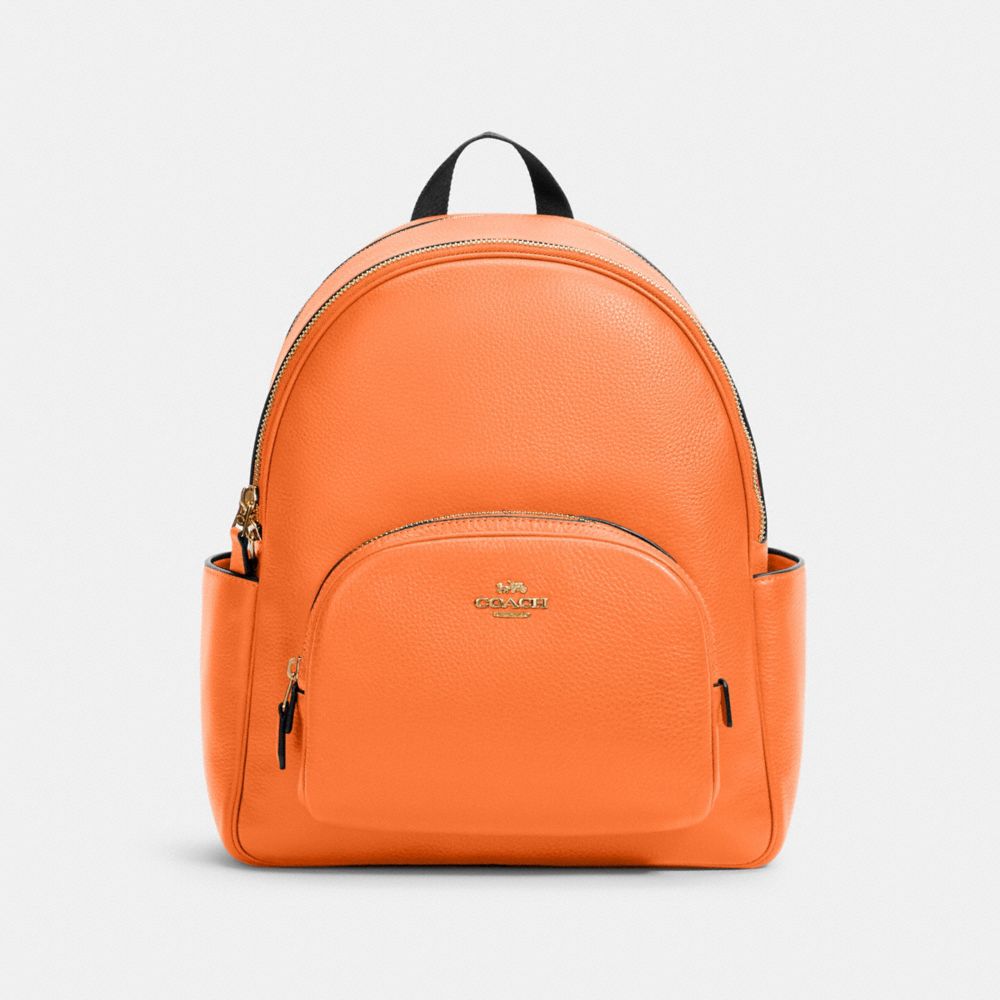 COACH 5666 Court Backpack GOLD/CANDIED ORANGE