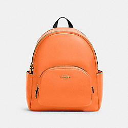 COACH 5666 - Court Backpack GOLD/CANDIED ORANGE