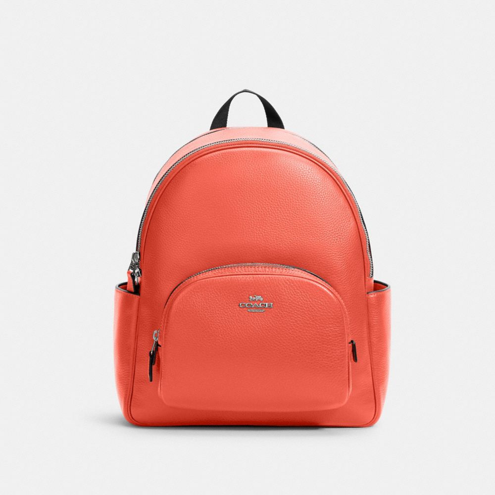 COACH COURT BACKPACK - SV/TANGERINE - 5666