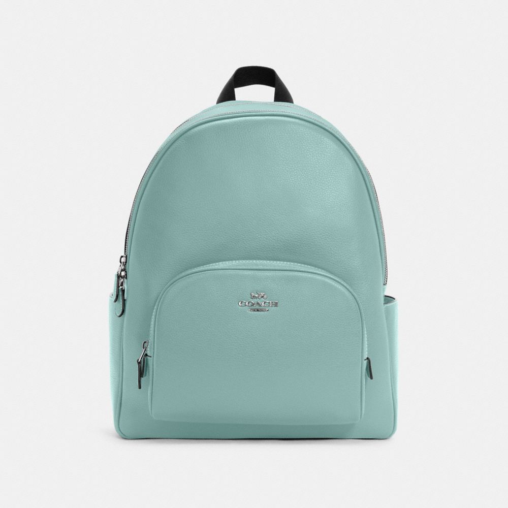 Large Court Backpack - 5669 - LIGHT TEAL/SILVER