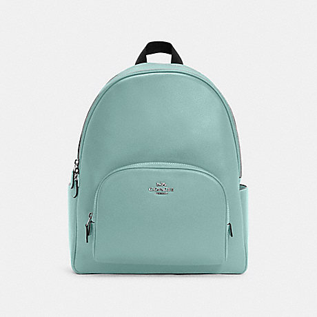 COACH Large Court Backpack - LIGHT TEAL/SILVER - 5669