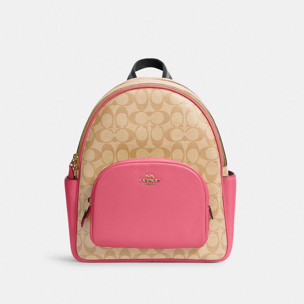 COACH 5671 - COURT BACKPACK IN SIGNATURE CANVAS - IM/LIGHT KHAKI ...