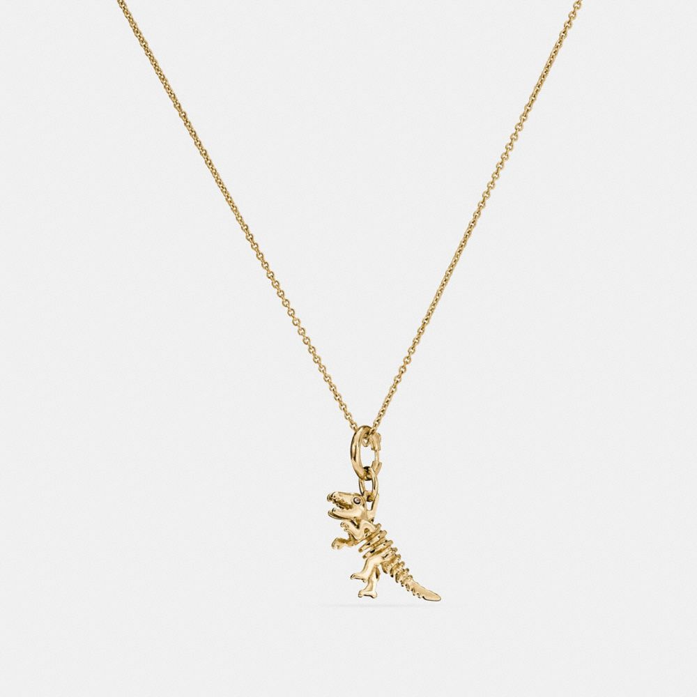 COACH REXY CHARM NECKLACE - GOLD - 56766+GLD