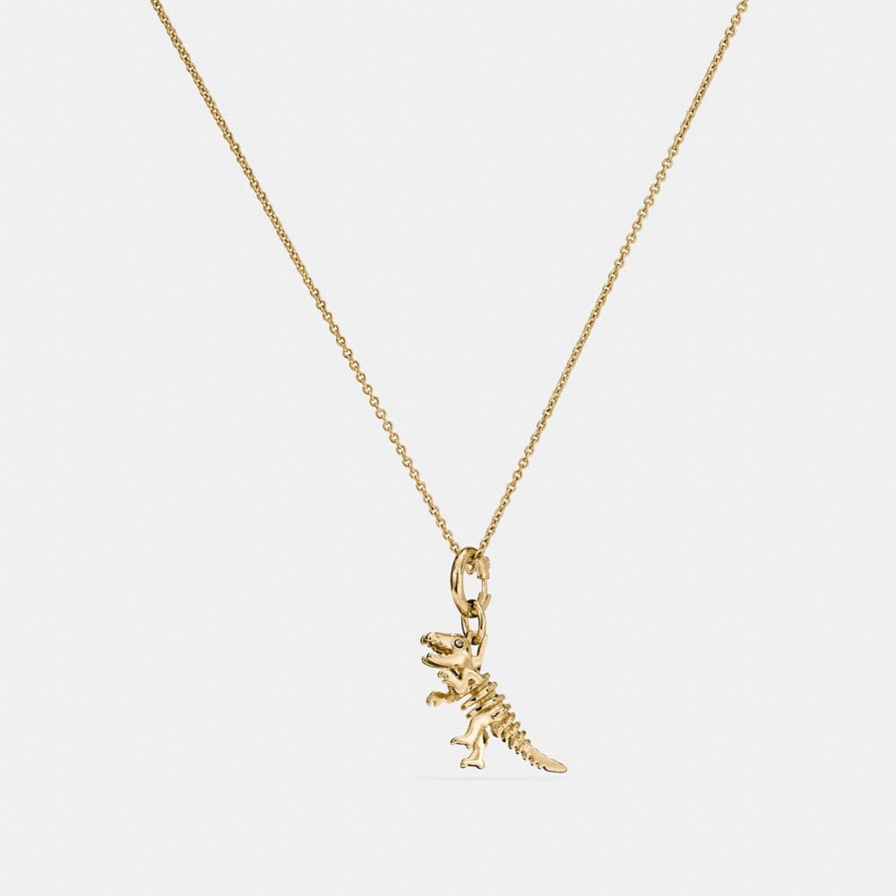 COACH 56766+GLD REXY CHARM NECKLACE GOLD