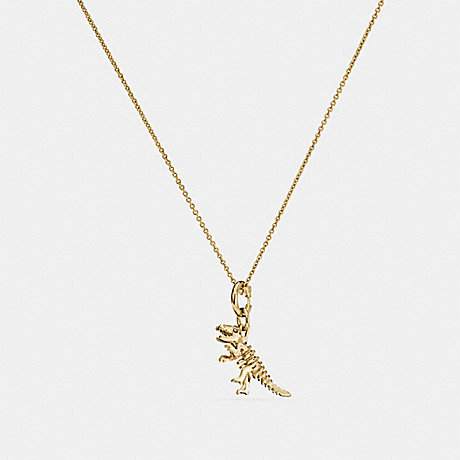 COACH 56766+GLD REXY CHARM NECKLACE GOLD