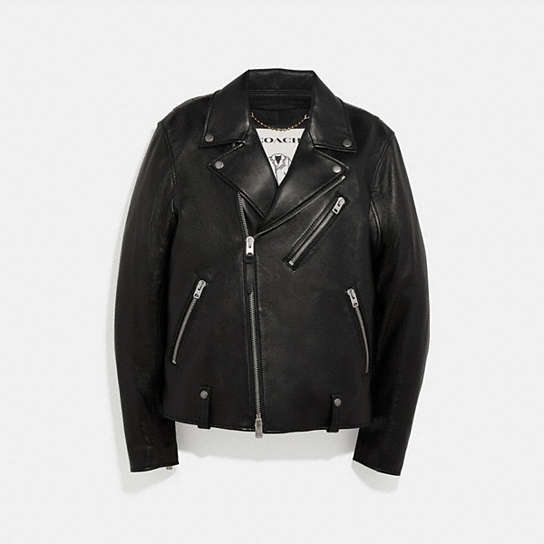 5709 - Leather Moto Jacket Black