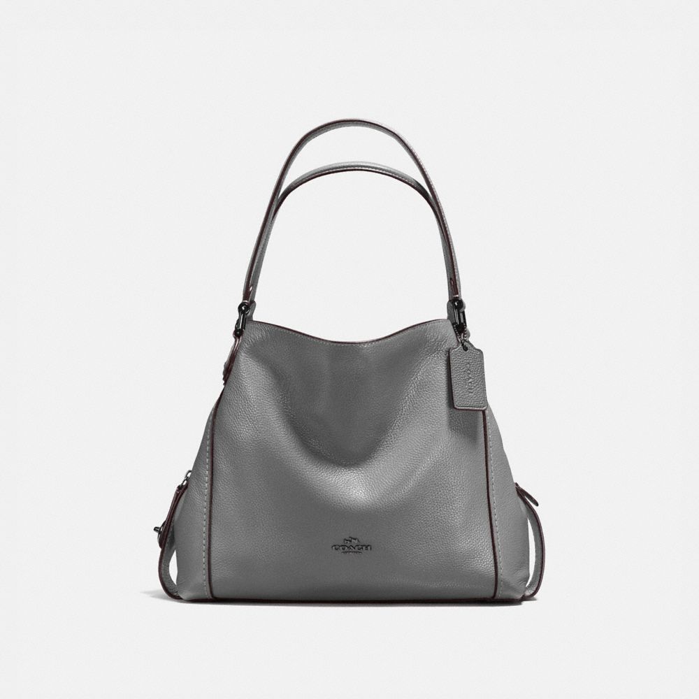 COACH Edie Shoulder Bag 31 - DARK GUNMETAL/HEATHER GREY - 57125