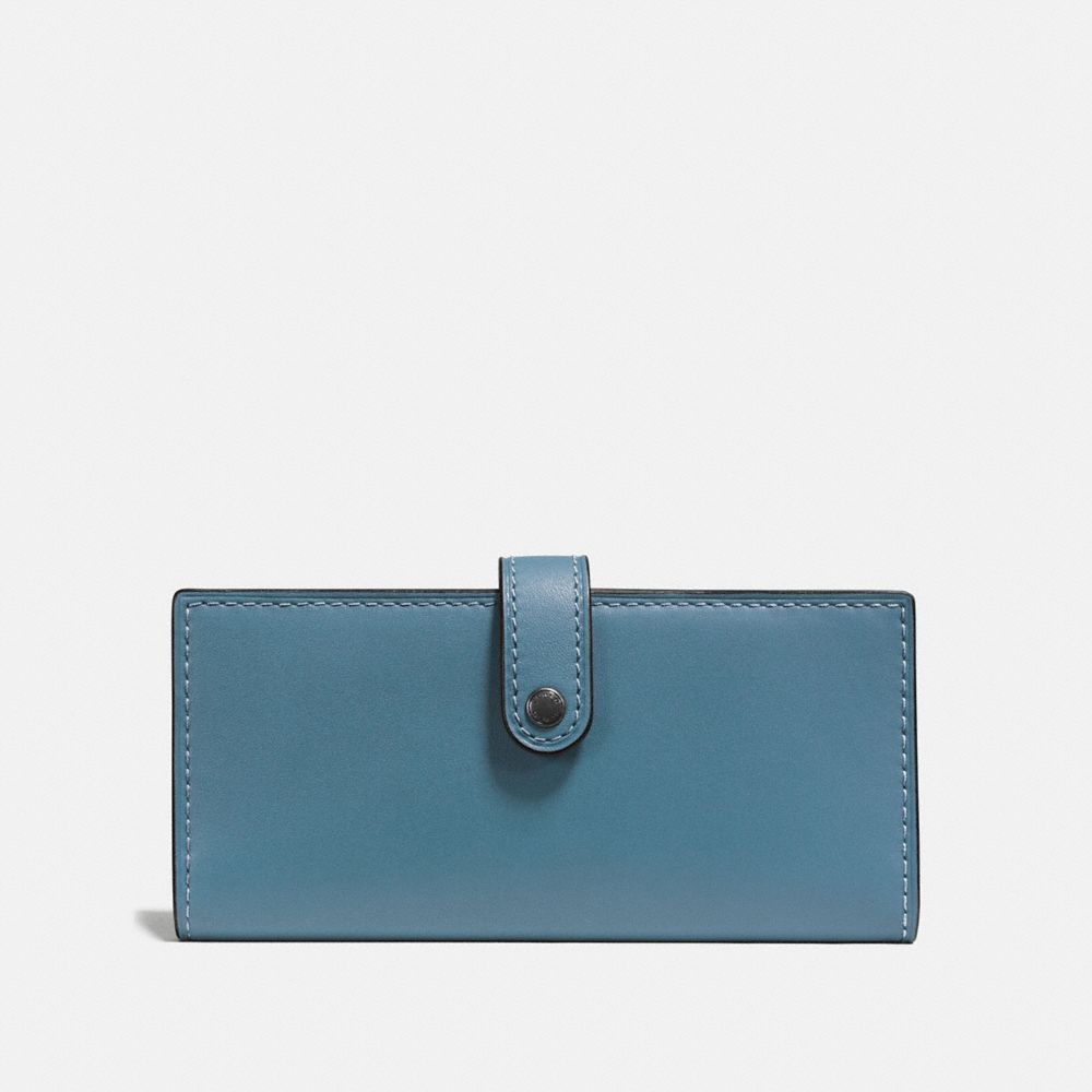 COACH SLIM TRIFOLD WALLET - CHAMBRAY/BLACK COPPER - 57197