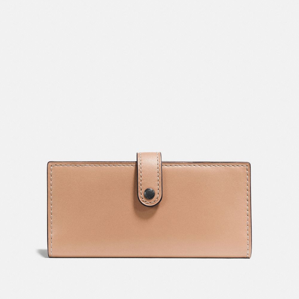 COACH SLIM TRIFOLD WALLET - BEECHWOOD/BLACK COPPER - 57197