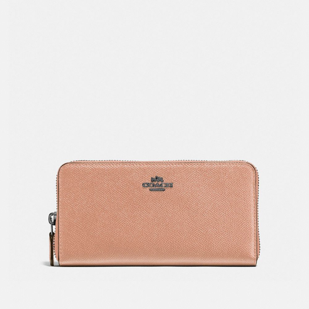 ACCORDION ZIP WALLET - 57713 - DARK BLUSH/DARK GUNMETAL