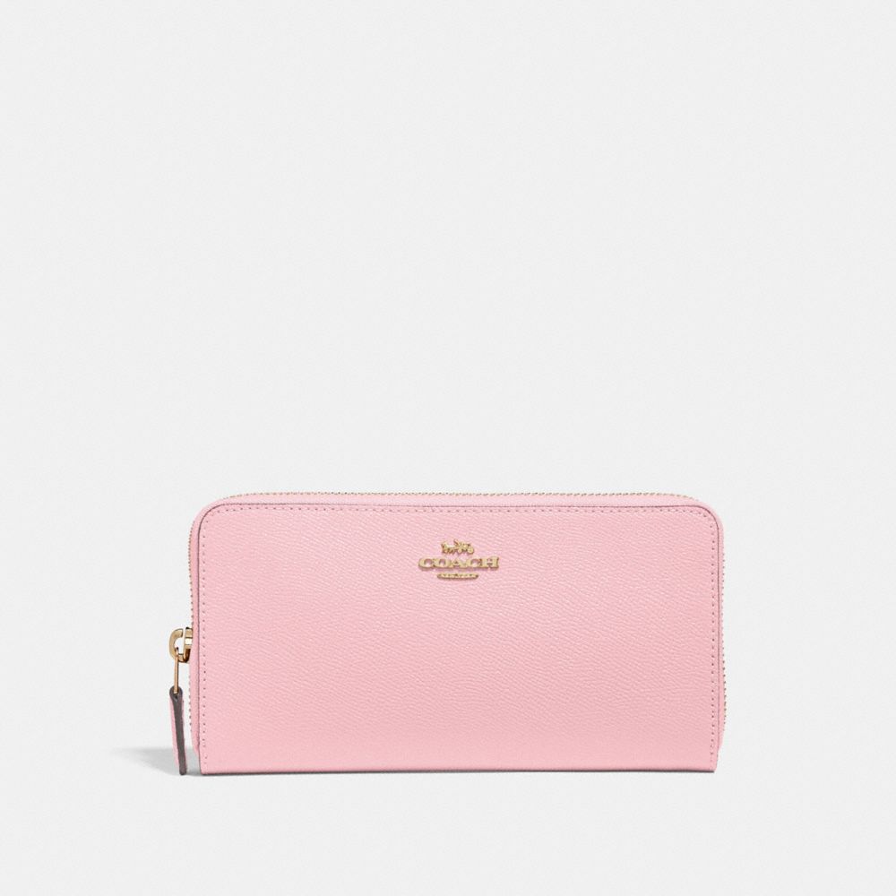 COACH ACCORDION ZIP WALLET - GD/BLOSSOM - 57713