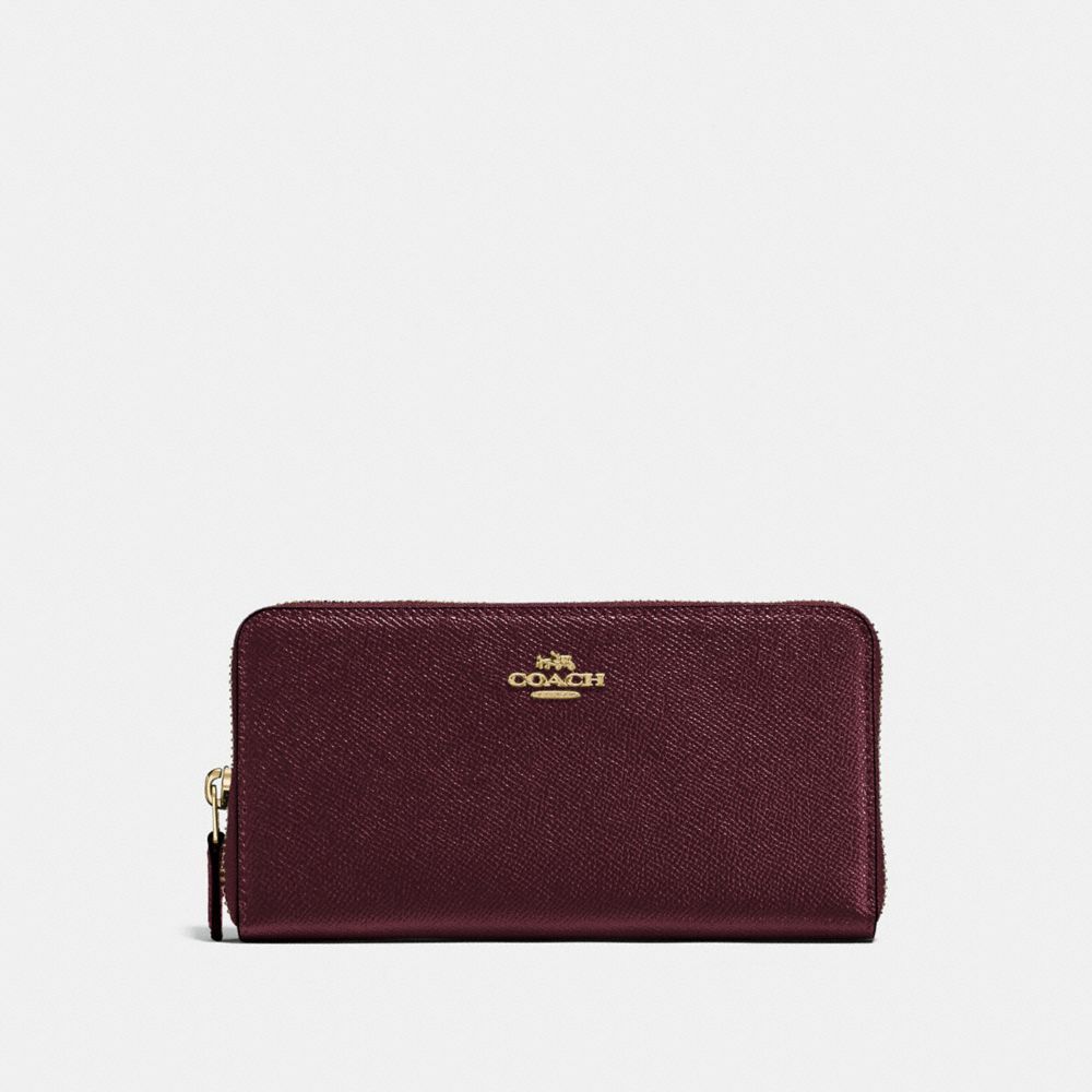 COACH 57713 - ACCORDION ZIP WALLET LI/OXBLOOD