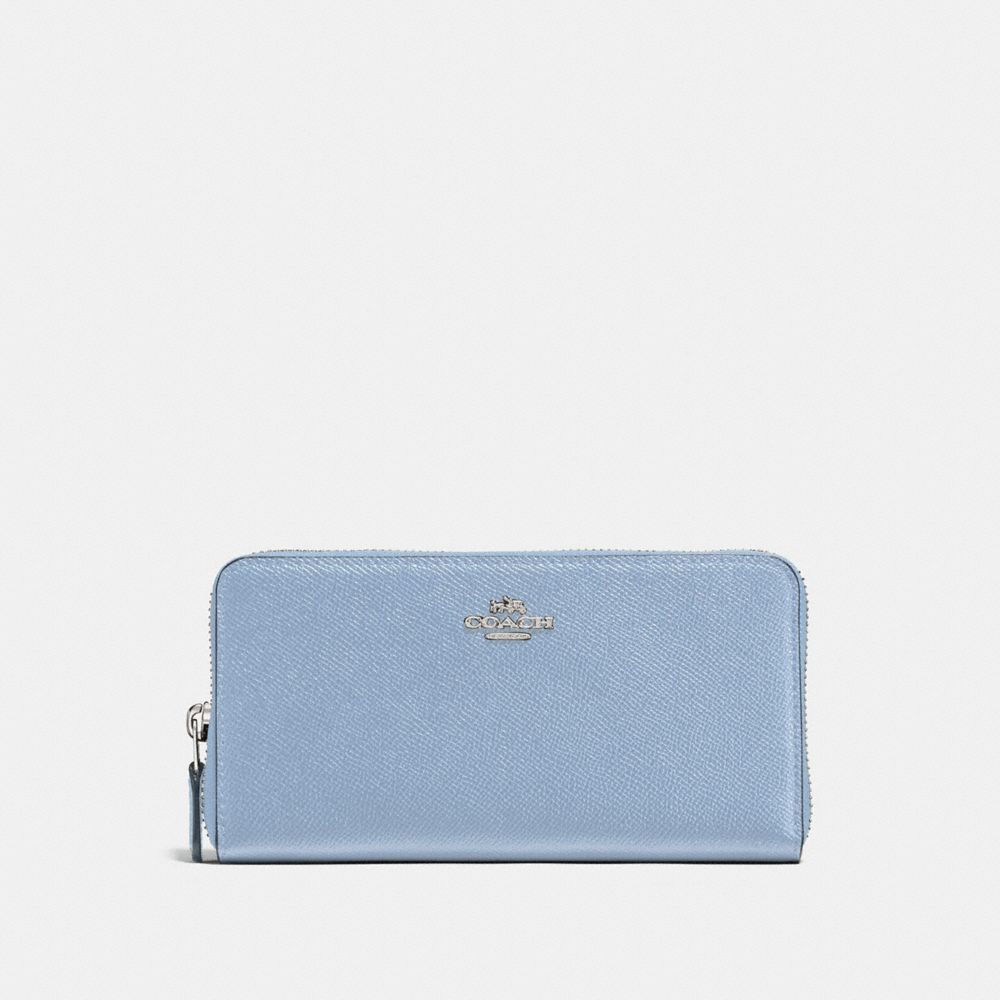 COACH ACCORDION ZIP WALLET - SILVER/MIST - 57713