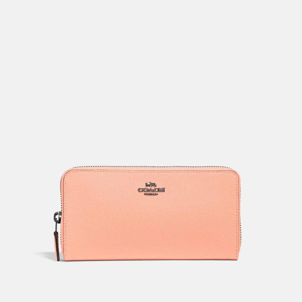 COACH Accordion Zip Wallet - PEWTER/FADED BLUSH - 57713