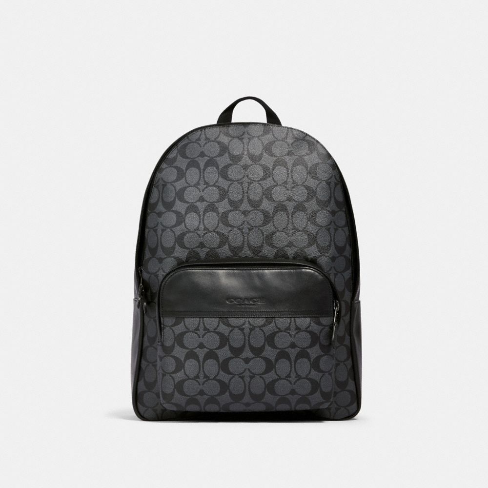 COACH 577 HOUSTON BACKPACK IN SIGNATURE CANVAS QB/CHARCOAL/BLACK