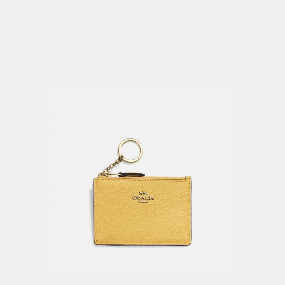 COACH 57841 Mini Skinny Id Case Brass/Sunlight