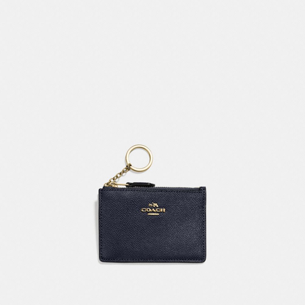 COACH 57841 Mini Skinny Id Case LIGHT GOLD/NAVY