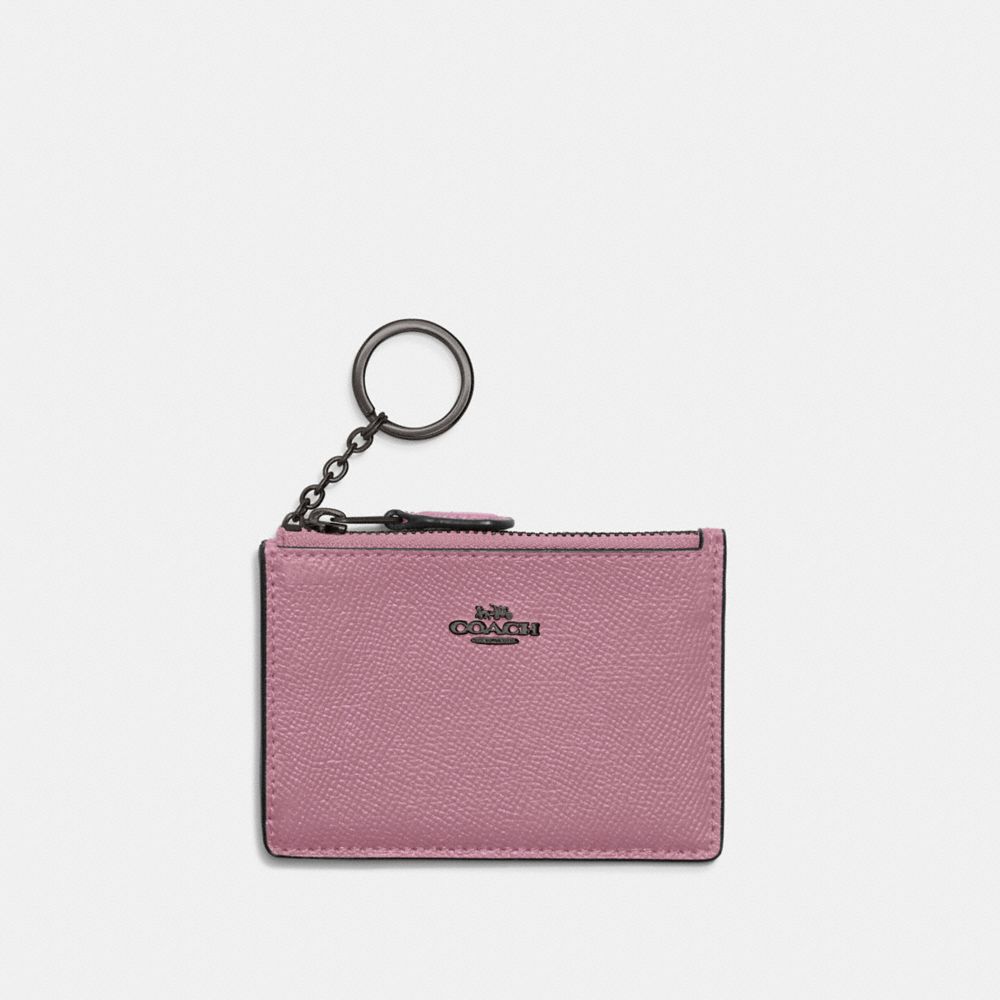 COACH 57841 Mini Skinny Id Case Pewter/Violet Orchid