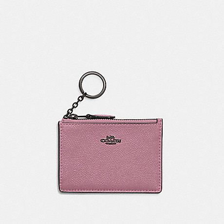COACH 57841 Mini Skinny Id Case Pewter/Violet-Orchid