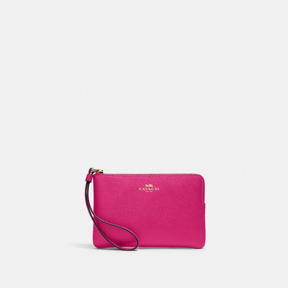 COACH 58032 Corner Zip Wristlet Im/Cerise