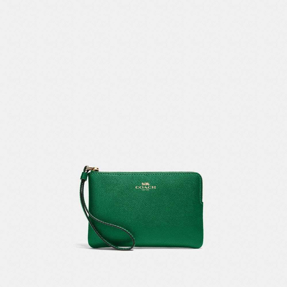 Corner Zip Wristlet - 58032 - Gold/Green