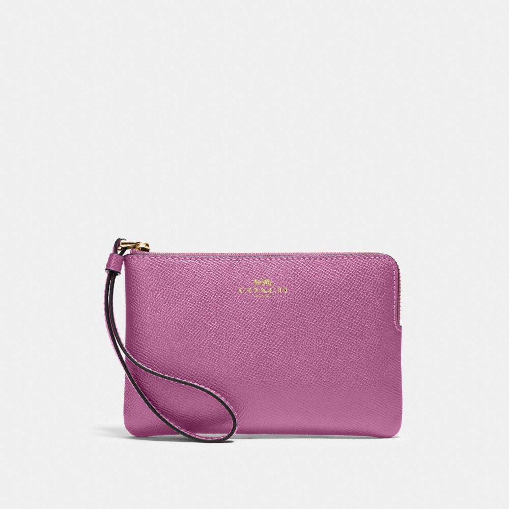 COACH 58032 Corner Zip Wristlet IM/LILAC BERRY