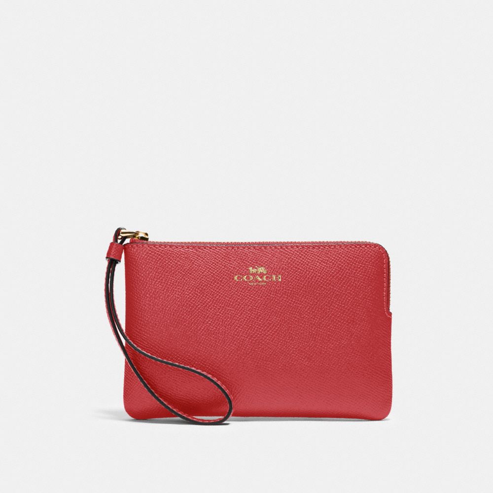 COACH 58032 - CORNER ZIP WRISTLET IM/POPPY