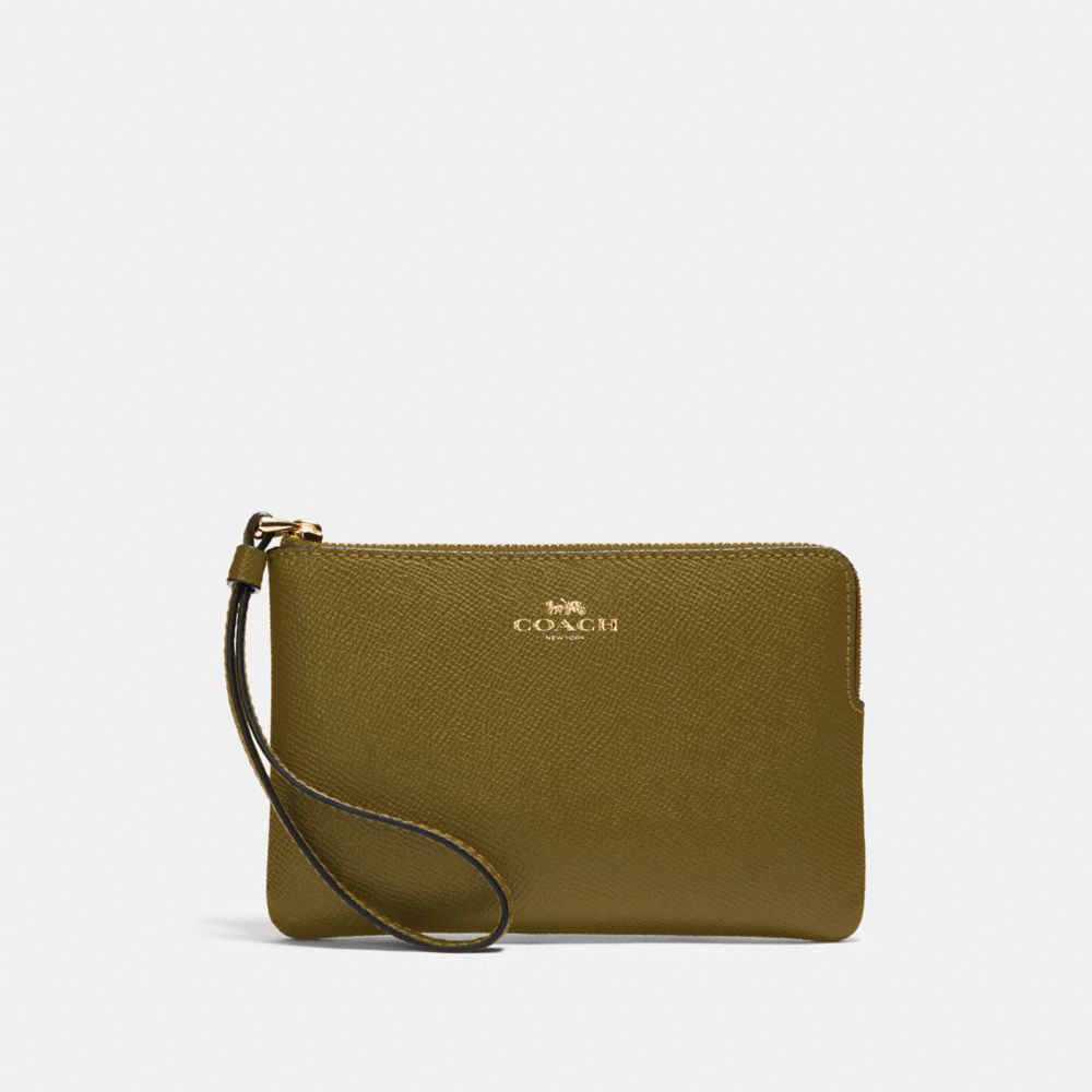 COACH CORNER ZIP WRISTLET - IM/CITRON - 58032