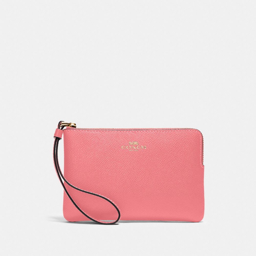 COACH 58032 - Corner Zip Wristlet GOLD/TAFFY