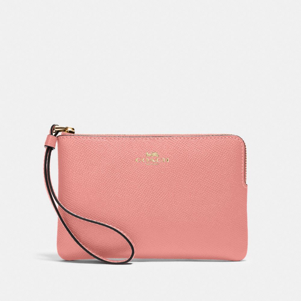 COACH 58032 CORNER ZIP WRISTLET IM/LIGHT BLUSH