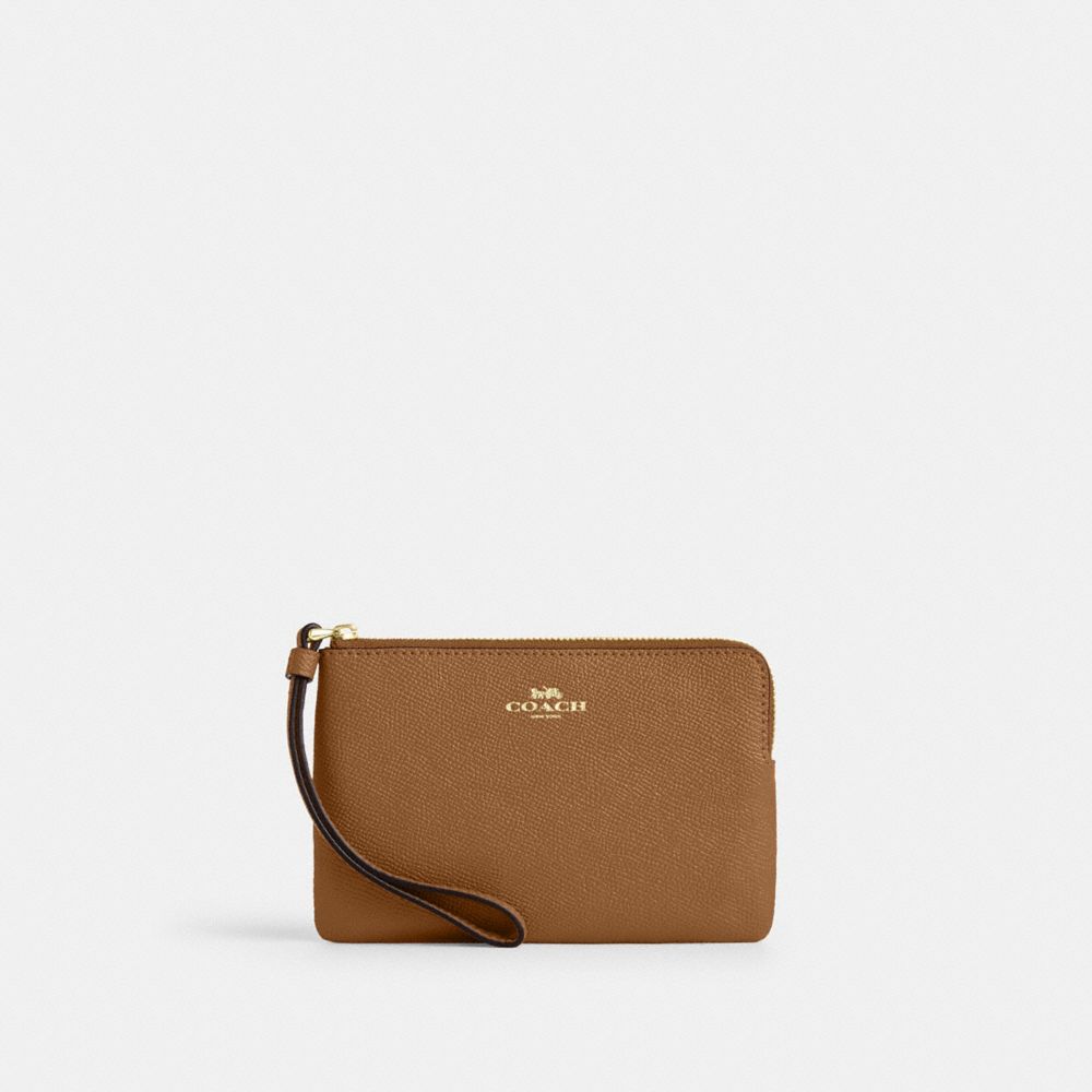 Corner Zip Wristlet - 58032 - Im/Honey Brown