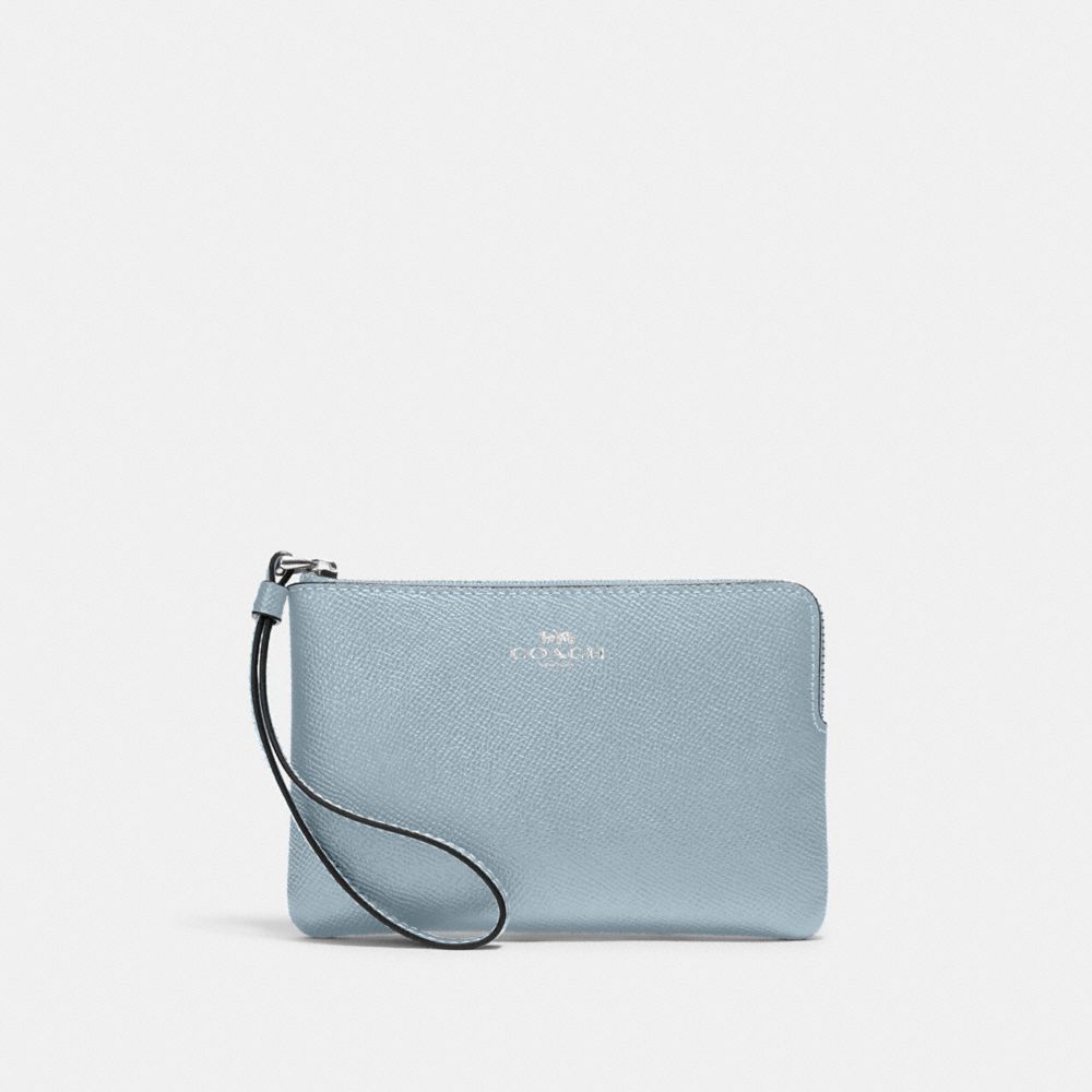 Corner Zip Wristlet - 58032 - SV/Ice Blue