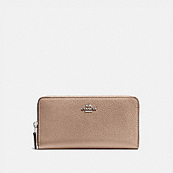 COACH Accordion Zip Wallet - LIGHT ANTIQUE NICKEL/TAUPE - 58059