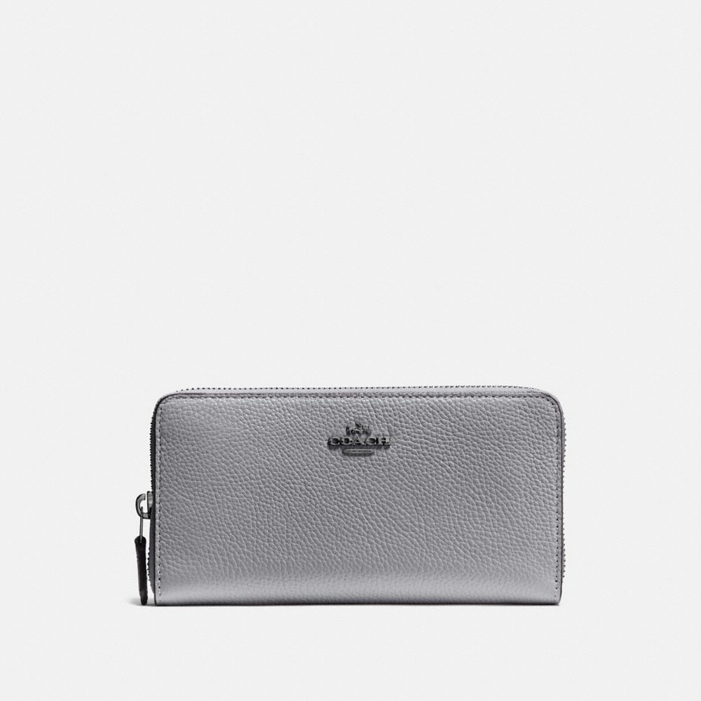 COACH Accordion Zip Wallet - PEWTER/GRANITE - 58059