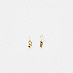 COACH 5816 Horse And Carriage Oval Earrings GOLD