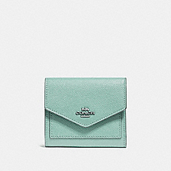 COACH 58298 - SMALL WALLET LIGHT TEAL/SILVER