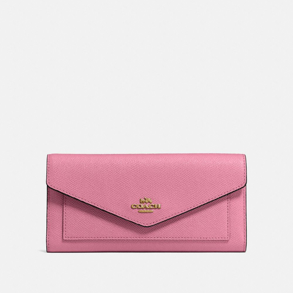 COACH TRIFOLD WALLET - B4/ROSE - 58299