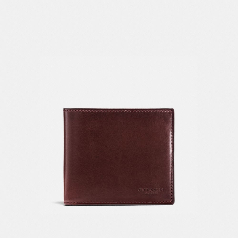58397B - Boxed Double Billfold Wallet Mahogany brown